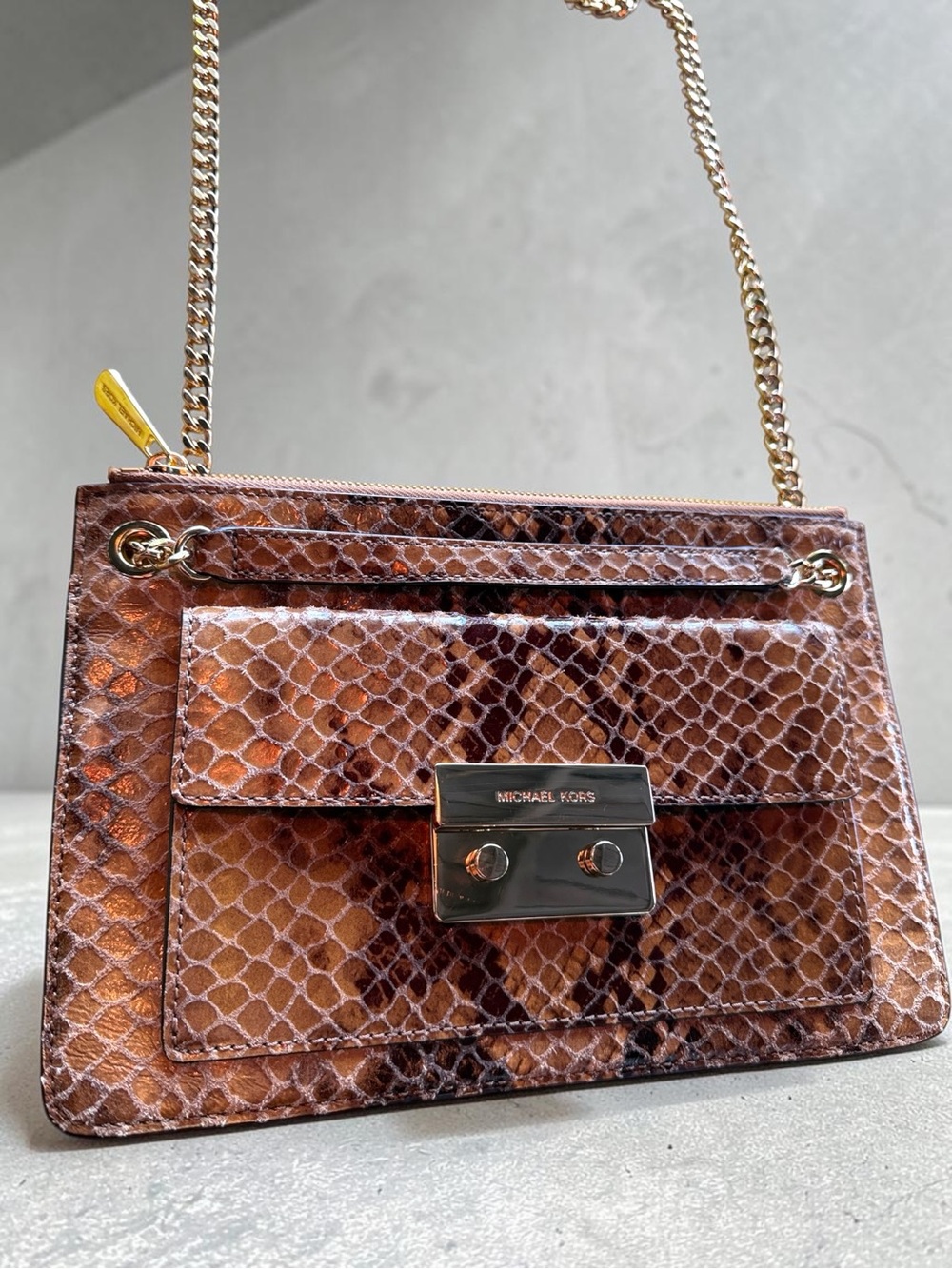 Michael Kors Snake Print Convertible Chain Bag | Shoulder Bag Crossbody Mob Wife